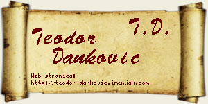 Teodor Danković vizit kartica